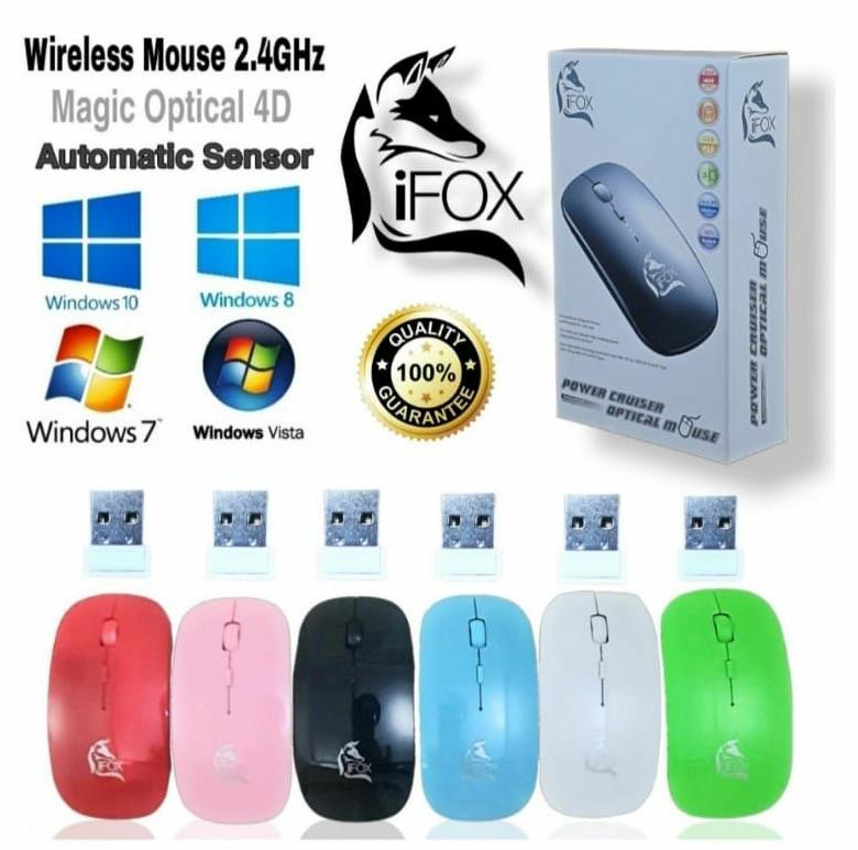 MOUSE SLIM BLUETOOTH IFOX WIRELESS MACARON